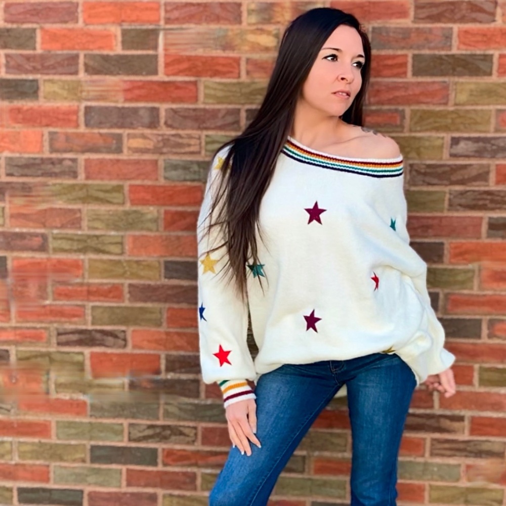Rainbow Star Sweater